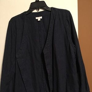 Navy Blue Linen Jacket